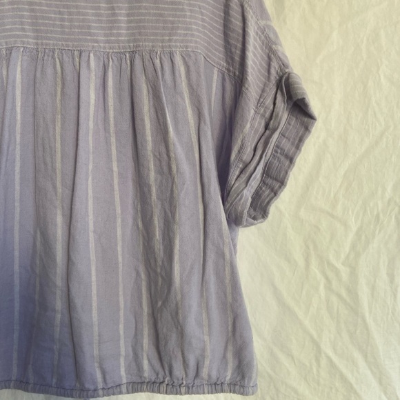 Madewell Linen-Blend Button-Up Drawstring Shirt in
Stripe-Play Size Medium - Picture 12 of 14